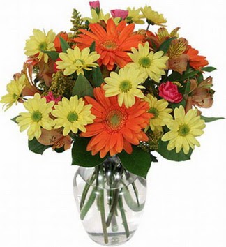 Sakarya çiçek , çiçekçi , çiçekçilik  vazo içerisinde karışık mevsim çiçekleri