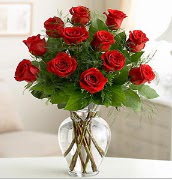 Vazo içerisinde 12 kırmızı gül  Sakarya anneler günü çiçek yolla 