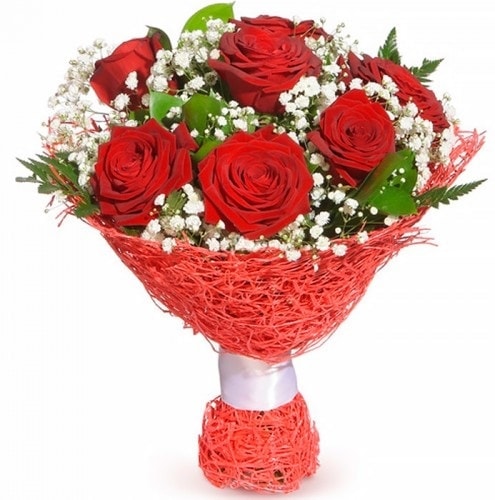 7 adet kırmızı gül buketi  Sakarya yurtiçi ve yurtdışı çiçek siparişi 